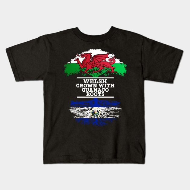 Welsh Grown With Guanaco Roots - Gift for Guanaco With Roots From El Salvador Kids T-Shirt by Country Flags